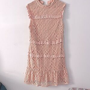 Julia Jordan Peach Lace Dress